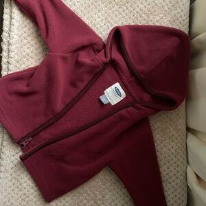 Old Navy Infant Maroon Hooded Jacket